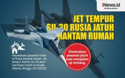 Infografis Jet Tempur Su-30 Rusia Jatuh Hantam Rumah 