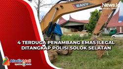 4 Terduga Penambang Emas Ilegal Ditangkap Polisi Solok Selatan