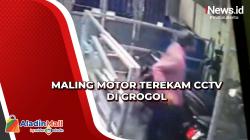 Maling Curi Motor di Indekos Grogol Terekam CCTV