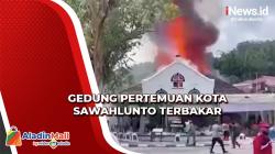 Gedung Pertemuan Kota Sawahlunto Terbakar saat Digelar Festival Durian
