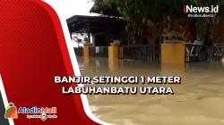 Ratusan Rumah Terendam Banjir di Labuhanbatu Utara