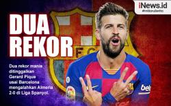 Infografis Gerard Pique Bikin Dua Rekor usai Laga Perpisahan dengan Barcelona