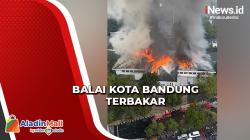 Kebakaran Terjadi di Gedung Balai Bappelitbang Kota Bandung