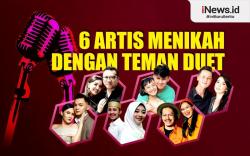 Infografis Penyanyi Menikah dengan Teman Duet