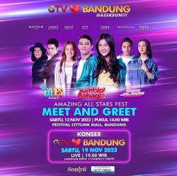 Jangan Ketinggalan Acara Amazing All Stars Fest GTV, Digelar di Bandung Hari Ini!<