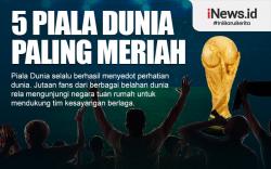 Infografis 5 Piala Dunia Paling Meriah
