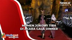 Kenakan Pakaian Adat Bali, Begini Momen Presiden Jokowi dan Iriana Tiba di Venue Gala Dinner