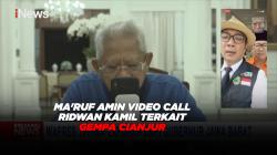 Ma'ruf Amin Video Call Ridwan Kamil Terkait Gempa Cianjur 