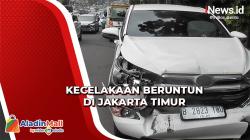 Kecelakaan Beruntun 2 Minibus dan Angkot di Jalan TB Simatupang Jaktim