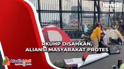 Protes RKUHP Disahkan, Aliansi Masyarakat Bangun Tenda di Depan Gedung DPR