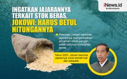 Infografis Ingatkan Jajarannya Terkait Stok Beras, Jokowi: Harus Betul Hitungannya