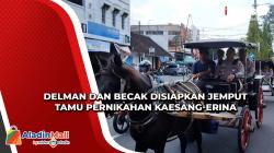 Panitia Siapkan Delman dan Becak untuk Jemput Tamu Undangan Resepsi Pernikahan Kaesang-Erina
