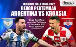 Infografis Rekor Pertemuan Argentina Vs Kroasia Semifinal Piala Dunia 2022