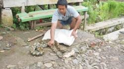 Warga Maroko Garut Geger, Ular Piton 3 Meter Muncul di Teras Masjid<