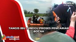 Tangis Ibu Warnai Proses Pencarian Bocah 10 Tahun yang Terpeleset Jatuh ke Danau di Bekasi