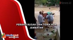 Inilah Detik-Detik Warga Gotong Keranda Jenazah Seberangi Sungai di  Labuhanbatu