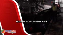 Heboh! Pengemudi Diduga Mengantuk, Mobil Terjun ke Kali di Kalideres