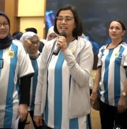 Sport Jantung Tonton Final Piala Dunia 2022, Sri Mulyani Senang Lihat Lionel Messi Bawa Argentina Juara 