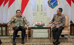 Diskusi dengan Ridwan Kamil, Pj Gubernur DKI Heru: Supaya Sinergi Jakarta dan Jabar Lebih Baik<