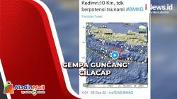 Pagi Ini, Gempa Magnitudo 5,3 Guncang Cilacap