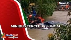 Hendak Mudik Natal, Minibus Tercebur Sungai di Pinrang