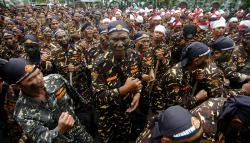 Apel Pembaretan 3.000 Banser NU dengan Long March Sejauh 20 Kilometer
