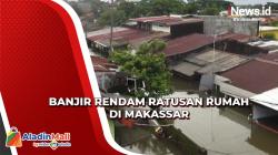 Ratusan Rumah Terendam Banjir di Makassar, Jenazah Warga Dievakuasi dengan Perahu Karet