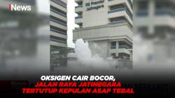 Oksigen Cair Bocor, Jalan Raya Jatinegara Tertutup Kepulan Asap Tebal
