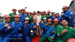 Inspeksi PT PAL, Prabowo Sempatkan Ucapkan Terima Kasih pada Pekerja
