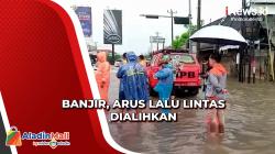 Polisi Alihkan Arus Lalu Lintas di Comal akibat Banjir