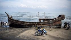 Ini Perahu Kayu yang Angkut 174 Imigran Rohingya dan Terdampar di Pesisir Aceh