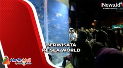 Ratusan Orang Berwisata ke Sea World dalam Libur Tahun Baru