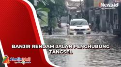 Banjir Rendam Jalan Penghubung Tangsel dengan Kota Tangerang, Kendaraan Cari Jalur Alternatif