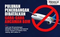 Infografis Puluhan Penerbangan Dibatalkan gara-gara Ancaman Bom