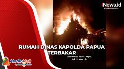 Diduga Korsleting Listrik, Rumah Dinas Kapolda Papua Terbakar