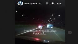 Heboh Motor Masuk Tol Medan-Amplas, Diingatkan Pengendara Mobil Malah Ngebut