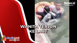 Aksi Penyelamatan Wanita Penumpang Kapal Terjun ke Laut di Kendari