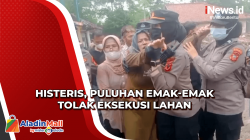 Emak-Emak di Karawang Histeris Tolak Eksekusi Lahan Tol Japek Selatan<
