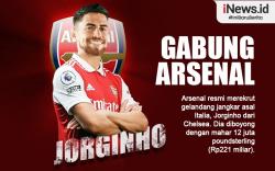 Infografis Jorginho Resmi Gabung Arsenal