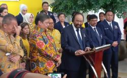 Keringatan, Surya Paloh Jawab Kenapa ke Golkar Duluan Dibanding PKS-Demokrat: Ada Romantisme<