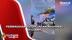 Viral, Acara Pernikahan Tutup Jalan di Ciamis