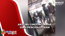 Momen Ibu Lindungi Anaknya yang Dikeroyok Oknum Perguruan Silat di Tulungagung