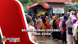 Emak-Emak di Cirebon Serbu Operasi Pasar Beras Murah yang Digelar Bulog
