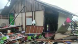 2 Rumah Warga di Tanah Laut Diterjang Puting Beliung