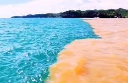 Air Laut Pantai Baron Berubah Jadi 2 Warna, Ternyata Ini Penyebabnya<