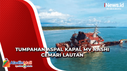 Tumpahan Aspal Kapal MV AASHI Cemari Lautan, Pemkab Nias Utara Minta Pertanggungjawaban