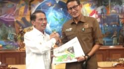 Bahas Pengembangan Pariwisata, Bupati Gorontalo Temui Menparekraf Sandiaga Uno<