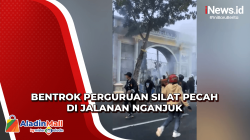 Bentrok Antar Perguruan Silat Pecah di Jalanan Nganjuk, Ratusan Massa Saling Kejar