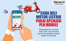 Infografis Cara Beli Motor Listrik Pakai Aplikasi PLN Mobile
