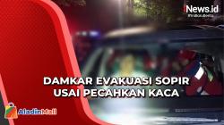 Heboh! Sopir Diduga Mabuk dan Tertidur, Mobil Tabrak Pagar di Grogol